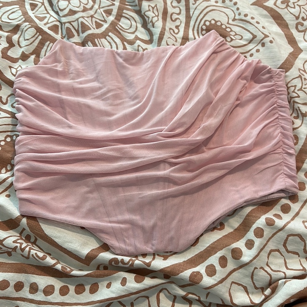 Pink Corset Zipper Top